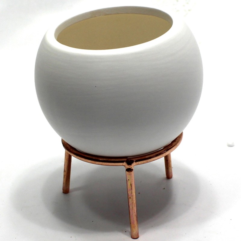 VASO DECORATIVO EM CERAMICA C/SUPORTE METAL VASO DECORATIVO EM CERAMICA C/SUPORTE METAL