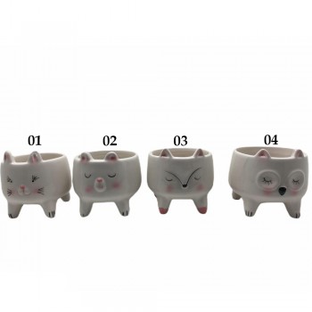 VASO EM CERAMICA ANIMAIS REF: AP193007 VASO EM CERAMICA ANIMAIS REF: AP193007