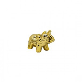 CERAMICA MODELO ELEFANTE MEDIO DOURADO CERAMICA MODELO ELEFANTE MEDIO DOURADO