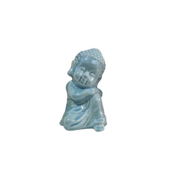 ENFEITE CERAMICA DEC. ESTATUA BUDA AZUL ENFEITE CERAMICA DEC. ESTATUA BUDA AZUL