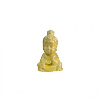ENFEITE CERAMICA DEC. ESTATUA BUDA AMARELO ENFEITE CERAMICA DEC. ESTATUA BUDA AMARELO