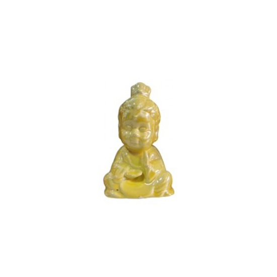 ENFEITE CERAMICA DEC. ESTATUA BUDA AMARELO ENFEITE CERAMICA DEC. ESTATUA BUDA AMARELO