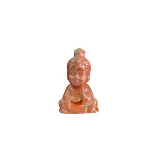 ENFEITE CERAMICA DEC. ESTATUA BUDA LARANJA ENFEITE CERAMICA DEC. ESTATUA BUDA LARANJA
