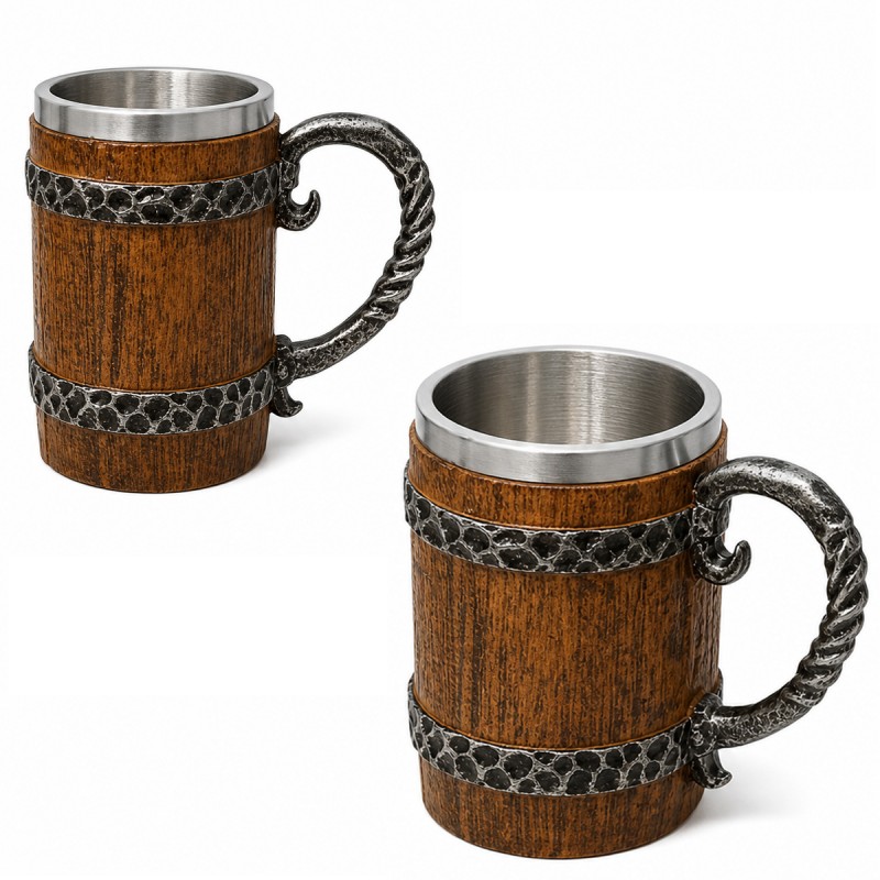 CANECA MEDIEVAL MODELO BARRIL EM RESINA 400ML REF: 1152B-1 CANECA MEDIEVAL MODELO BARRIL EM RESINA 400ML REF: 1152B-1