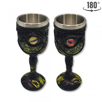 TAÇA MEDIEVAL MODELO OLHOS DE DRAGÃO EM RESINA 150ML REF: 1161A TAÇA MEDIEVAL MODELO OLHOS DE DRAGÃO EM RESINA 150ML REF: 1161A