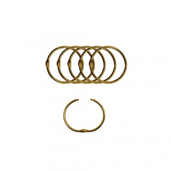 ARGOLA DOURADA EM METAL PACOTE COM 6 PEÇAS 40MM  REF: AP15347-40G