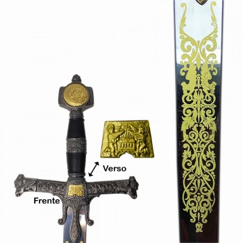 ESPADA DECORATIVA COM SUPORTE PARA PAREDE REF: PFL139107C ESPADA DECORATIVA COM SUPORTE PARA PAREDE REF: PFL139107C