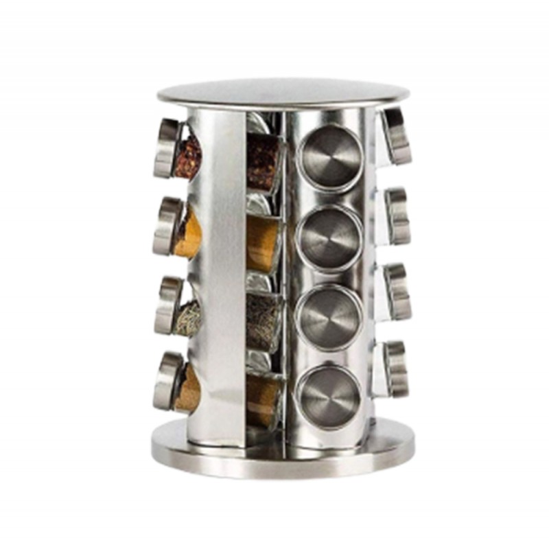 PORTA TEMPERO EM METAL COM 16 POTES REF: APR66-16 PORTA TEMPERO EM METAL COM 16 POTES REF: APR66-16