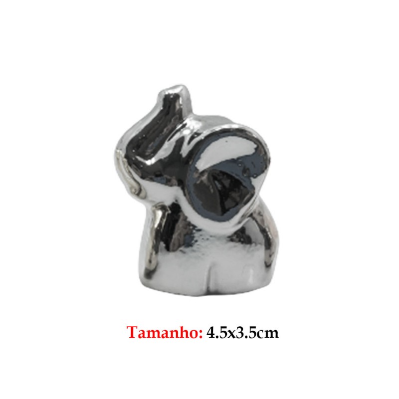 ENFEITE CERAMICA ELEFANTE PRATA ENFEITE CERAMICA ELEFANTE PRATA
