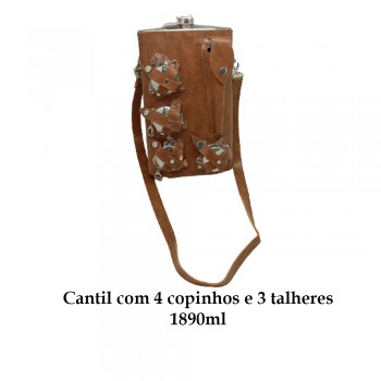 CANTIL 1890ML COM 4 COPOS E 3 TALHERES + BOLSA MARROM CLARO REF: APPT-64A CANTIL 1890ML COM 4 COPOS E 3 TALHERES + BOLSA MARROM CLARO REF: APPT-64A