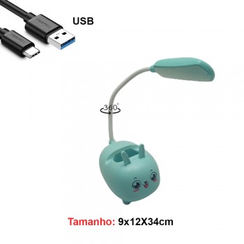 LUM.DEC.LAMP.LED.MESA USA CABO USB MOD.COELHO COR AZUL LUM.DEC.LAMP.LED.MESA USA CABO USB MOD.COELHO COR AZUL