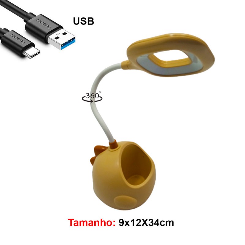 LUM.DEC.LAMP.LED. USA CABO USB MOD.DINOSSAU COR: BEGE LUM.DEC.LAMP.LED. USA CABO USB MOD.DINOSSAU COR: BEGE