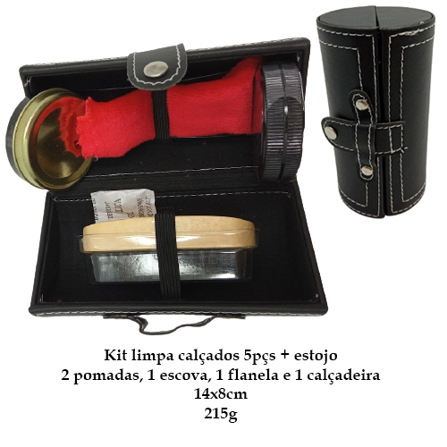 KIT LIMPA CALÇADOS 5 PEÇAS + ESTOJO REF: AP14868-5DN KIT LIMPA CALÇADOS 5 PEÇAS + ESTOJO REF: AP14868-5DN
