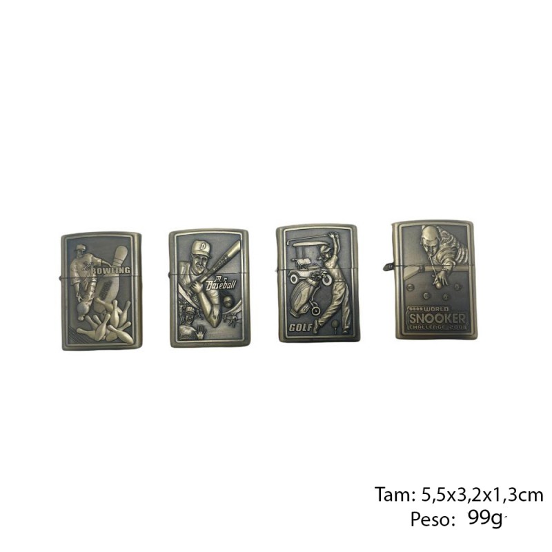 ISQUEIRO EM METAL C/4 ESPORTES REF: AP6063 ISQUEIRO EM METAL C/4 ESPORTES REF: AP6063