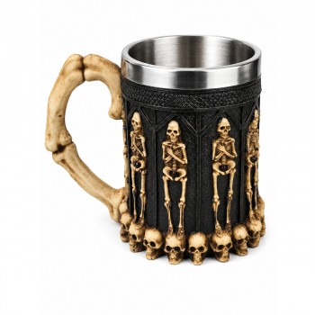 CANECA METAL REVEST.RESINA MOD.CAVEIRA 400ML REF:AP-171043 CANECA METAL REVEST.RESINA MOD.CAVEIRA 400ML REF:AP-171043