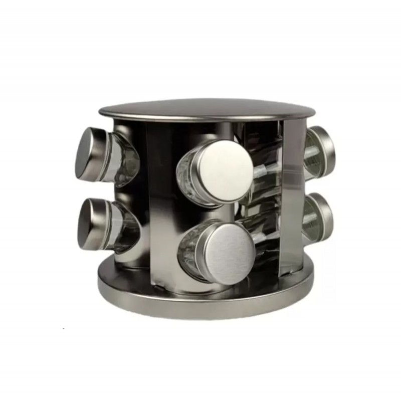 PORTA TEMPERO EM METAL COM 8 POTES REF: APA66-08B PORTA TEMPERO EM METAL COM 8 POTES REF: APA66-08B