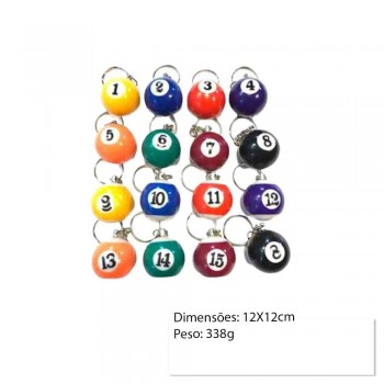 KIT DE CHAVEIRO COM PINGENTE DE BILHAR REF: AP25769-1 KIT DE CHAVEIRO COM PINGENTE DE BILHAR REF: AP25769-1