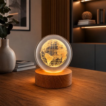 LUMINÁRIA GLOBO DE VIDRO MODELO PLANETA TERRA REF: AP7814WLG LUMINÁRIA GLOBO DE VIDRO MODELO PLANETA TERRA REF: AP7814WLG