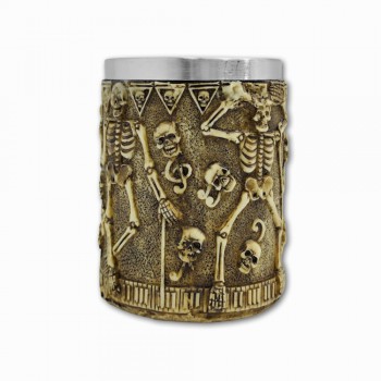 CANECA MEDIEVAL MODELO ESQUELETOS EM RESINA E INOX 400ML REF: 1194B CANECA MEDIEVAL MODELO ESQUELETOS EM RESINA E INOX 400ML REF: 1194B