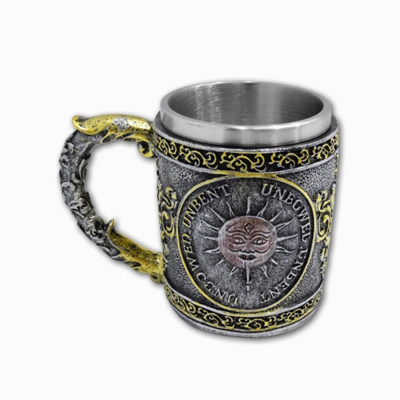 CANECA MEDIEVAL MODELO APU INTI EM RESINA E INOX 400ML REF: 982B CANECA MEDIEVAL MODELO APU INTI EM RESINA E INOX 400ML REF: 982B