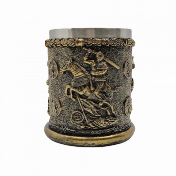 CANECA MEDIEVAL MODELO CAVALEIRO E INOX 400ML REF: 220010B CANECA MEDIEVAL MODELO CAVALEIRO E INOX 400ML REF: 220010B