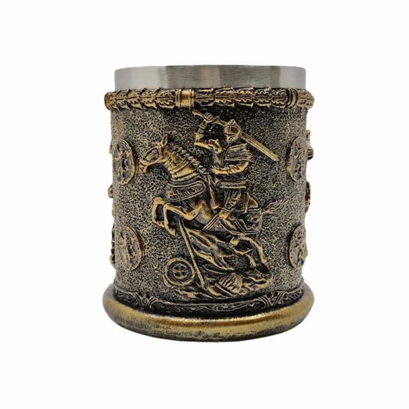CANECA MEDIEVAL MODELO CAVALEIRO E INOX 400ML REF: 220010B CANECA MEDIEVAL MODELO CAVALEIRO E INOX 400ML REF: 220010B