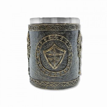 CANECA MEDIEVAL MODELO ANJO EM RESINA E INOX 400ML REF: 22005B CANECA MEDIEVAL MODELO ANJO EM RESINA E INOX 400ML REF: 22005B