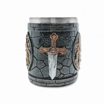 CANECA MEDIEVAL MODELO FERREIRO EM RESINA E INOX 400ML REF: 22020B CANECA MEDIEVAL MODELO FERREIRO EM RESINA E INOX 400ML REF: 22020B