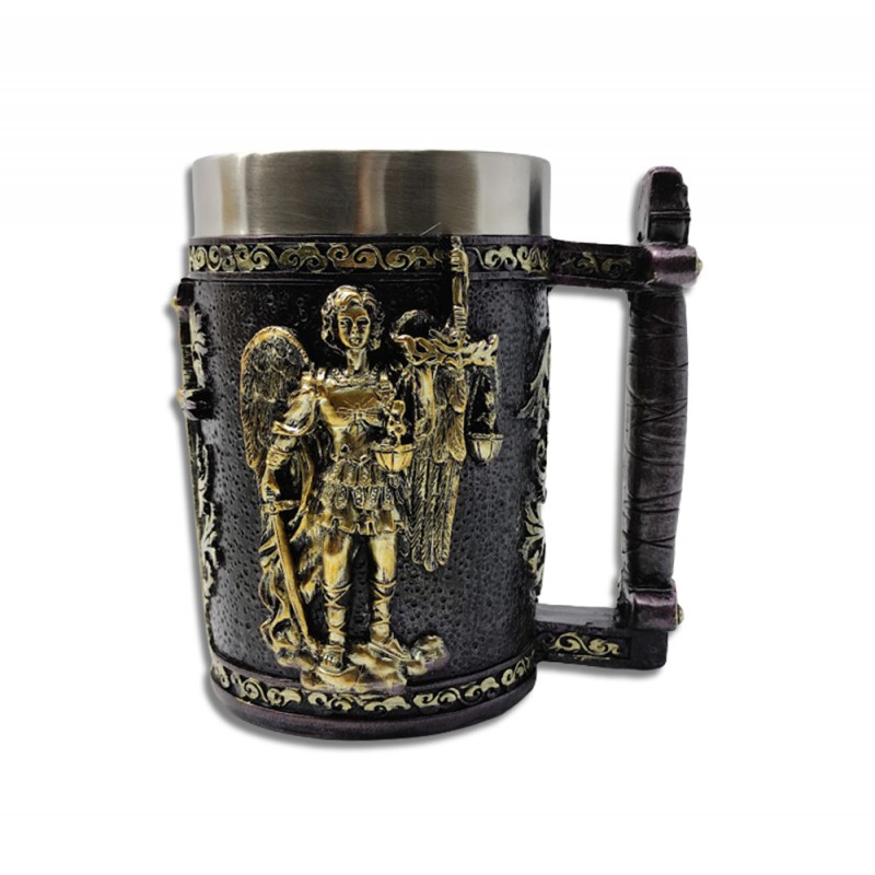 CANECA MEDIEVAL MODELO DEUSA DIKÉ EM RESINA E INOX 400ML REF: 220044B CANECA MEDIEVAL MODELO DEUSA DIKÉ EM RESINA E INOX 400ML REF: 220044B
