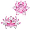 FLOR DE LÓTUS DECORATIVA EM VIDRO 13CM REF: AP7814T-60 FLOR DE LÓTUS DECORATIVA EM VIDRO 13CM REF: AP7814T-60