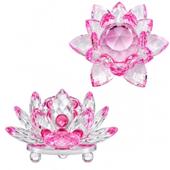 FLOR DE LÓTUS DECORATIVA EM VIDRO 13CM REF: AP7814T-60 FLOR DE LÓTUS DECORATIVA EM VIDRO 13CM REF: AP7814T-60