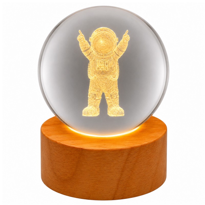 GLOBO LUMINÁRIA MODELO ASTRONAUTA EM VIDRO REF: AP7814WL-8A