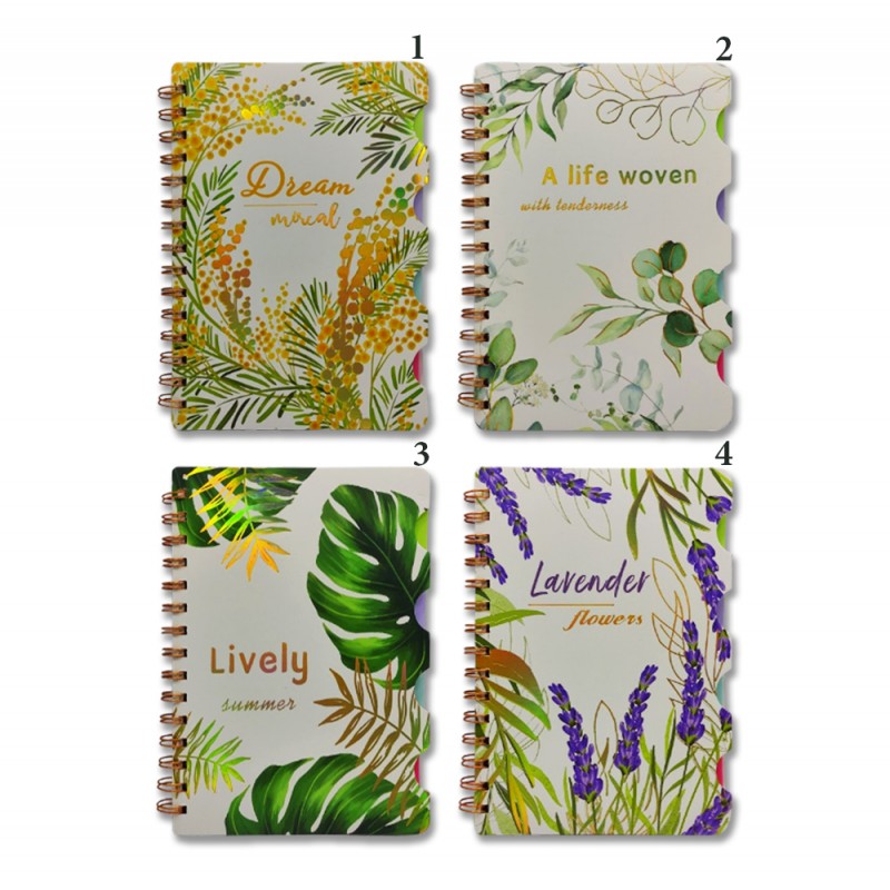 CADERNO PERMANENTE A5 MODELO PLANTAS COM 80 FOLHAS REF: AP83-2025 CADERNO PERMANENTE A5 MODELO PLANTAS COM 80 FOLHAS REF: AP83-2025
