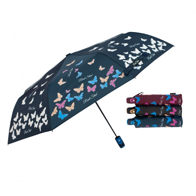 GUARDA CHUVA DOBRÁVEL MUDA DE COR MODELO BORBOLETAS REF: AP3810A GUARDA CHUVA DOBRÁVEL MUDA DE COR MODELO BORBOLETAS REF: AP3810A