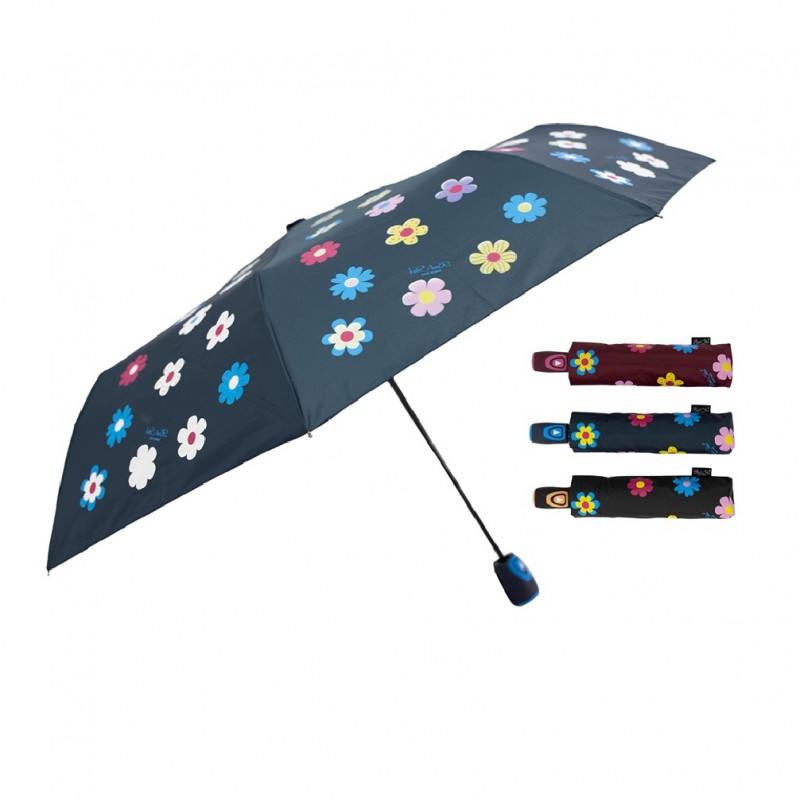 GUARDA CHUVA DOBRÁVEL MUDA DE COR MODELO FLORES REF: AP3811A GUARDA CHUVA DOBRÁVEL MUDA DE COR MODELO FLORES REF: AP3811A