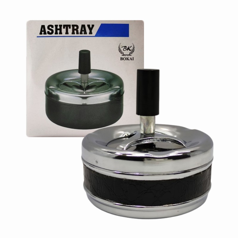 CINZEIRO REDONDO DE MESA EM METAL PRETO TEXTURIZADO REF: APBK6003-C1 CINZEIRO REDONDO DE MESA EM METAL PRETO TEXTURIZADO REF: APBK6003-C1