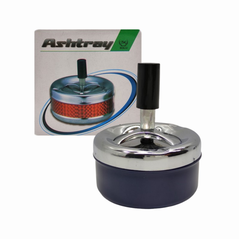 CINZEIRO REDONDO DE MESA EM METAL AZUL REF: APBK6004-B2 CINZEIRO REDONDO DE MESA EM METAL AZUL REF: APBK6004-B2
