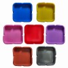 CINZEIRO DE MESA QUADRADO EM SILICONE COR VERMELHO REF: PPS040-E