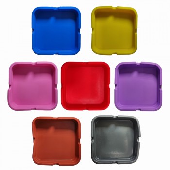 CINZEIRO DE MESA QUADRADO EM SILICONE COR AZUL REF: PPS040-G CINZEIRO DE MESA QUADRADO EM SILICONE COR AZUL REF: PPS040-G