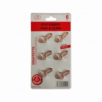 KIT CLIPS COM 6 UNIDADES 35MM EM METAL REF: AP4212