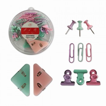 KIT PRENDEDOR, CLIPS E ALFINETE EM METAL E PLÁSTICO REF: AP5943