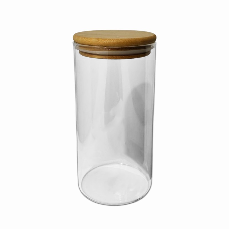 POTE DE VIDRO COM TAMPA EM BAMBU 550ML REF: APP85150 POTE DE VIDRO COM TAMPA EM BAMBU 550ML REF: APP85150