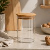 POTE DE VIDRO COM TAMPA DE BAMBU 550ML REF: APP1010 POTE DE VIDRO COM TAMPA DE BAMBU 550ML REF: APP1010