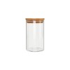POTE DE VIDRO COM TAMPA EM BAMBU 750ML REF: APP1012