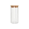 POTE DE VIDRO COM TAMPA EM BAMBU 1100ML REF: APP1018 POTE DE VIDRO COM TAMPA EM BAMBU 1100ML REF: APP1018