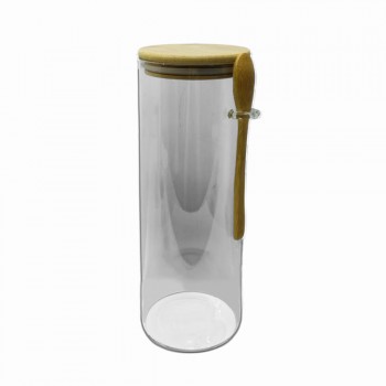 POTE DE VIDRO COM TAMPA EM BAMBU 2000ML REF: APPS1025 POTE DE VIDRO COM TAMPA EM BAMBU 2000ML REF: APPS1025