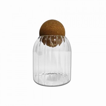 POTE DE VIDRO COM TAMPA EM BAMBU 500ML REF: APS10 POTE DE VIDRO COM TAMPA EM BAMBU 500ML REF: APS10