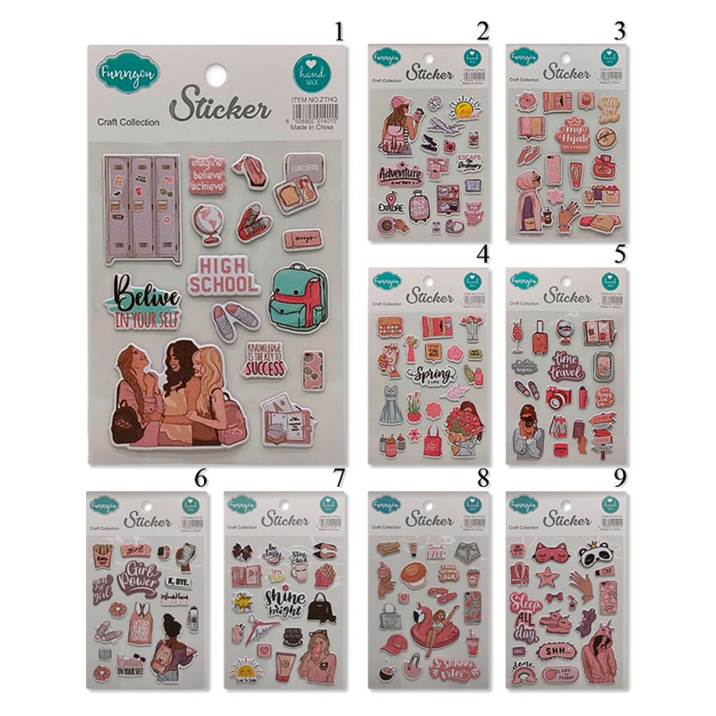 CARTELA DE ADESIVOS EM PAPEL MODELO DIVERSOS REF: APCTHW02 CARTELA DE ADESIVOS EM PAPEL MODELO DIVERSOS REF: APCTHW02