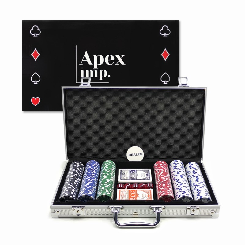 JOGO POKER EM MALETA DE ALUMÍNIO 300 FICHAS E 2 BARALHOS REF: APYYPS103 JOGO POKER EM MALETA DE ALUMÍNIO 300 FICHAS E 2 BARALHOS REF: APYYPS103