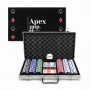 JOGO POKER EM MALETA DE ALUMÍNIO 300 FICHAS E 2 BARALHOS REF: APYYPS103